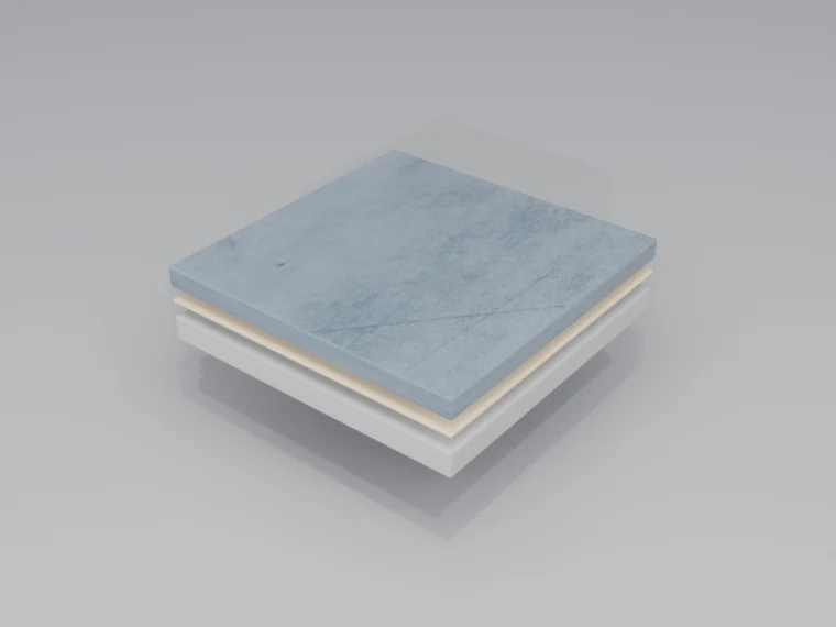 Epoxy — floor system cross-section (3D render)
