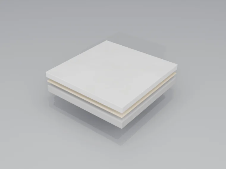 Microtopping — floor system cross-section (3D render)