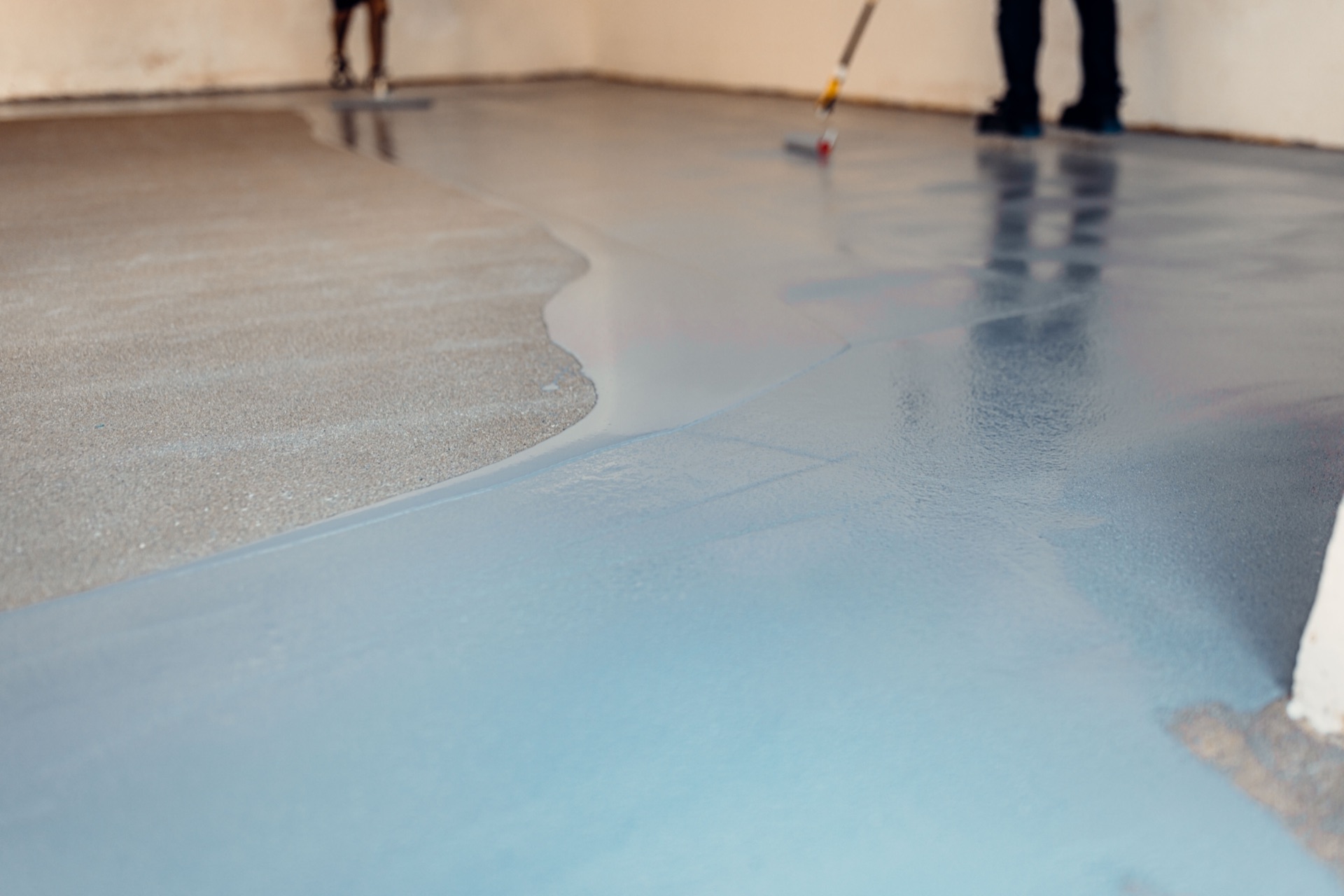 Rubber flooring industrial install