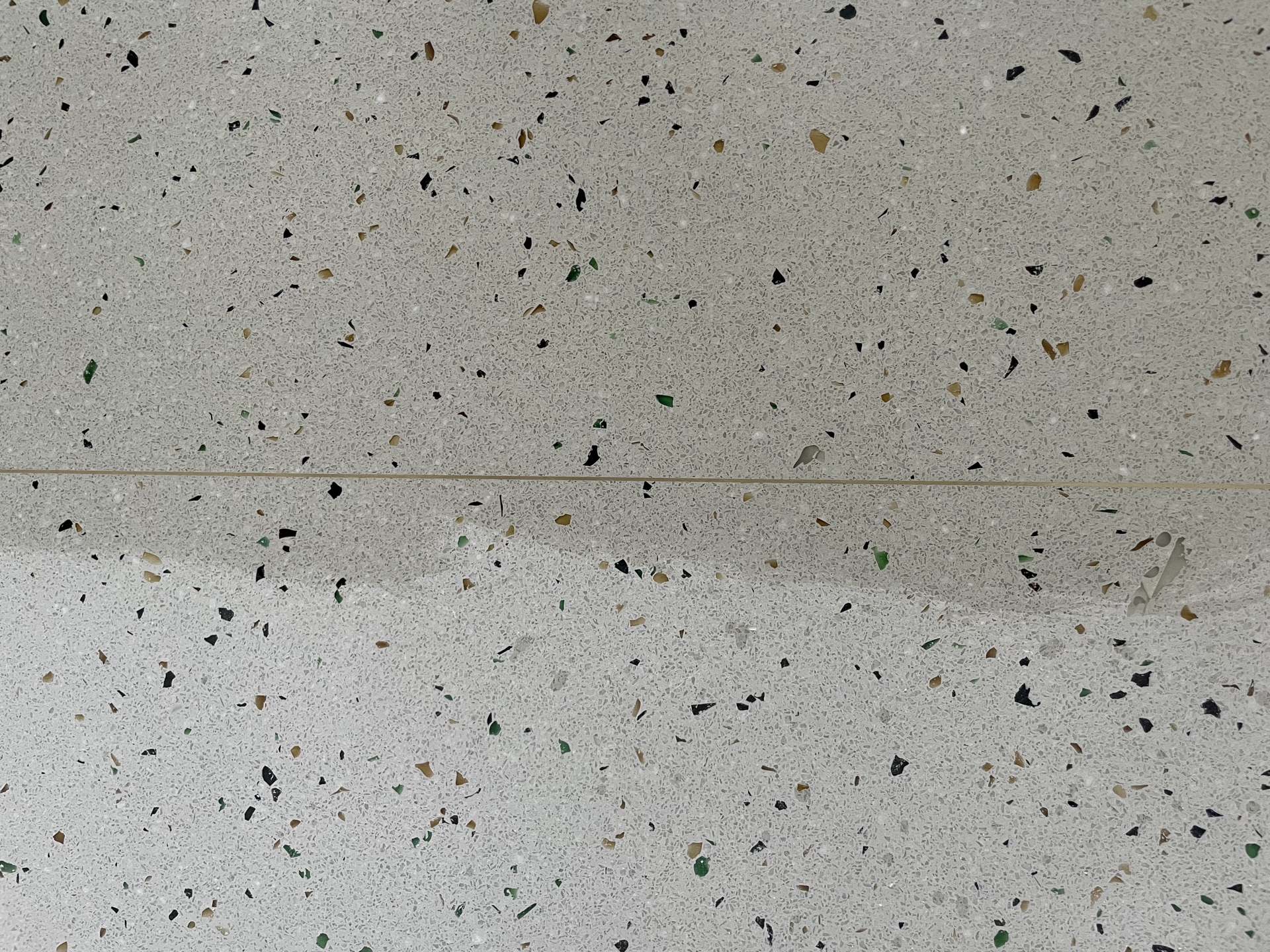 Terrazzo cement floor — close-up aggregate
