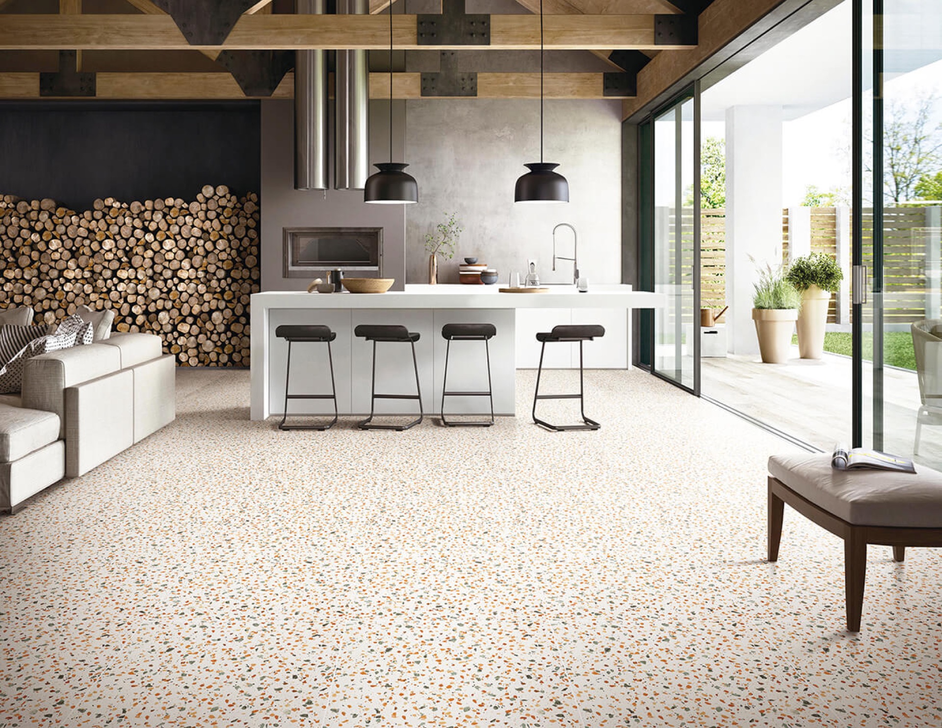 Terrazzo interior space