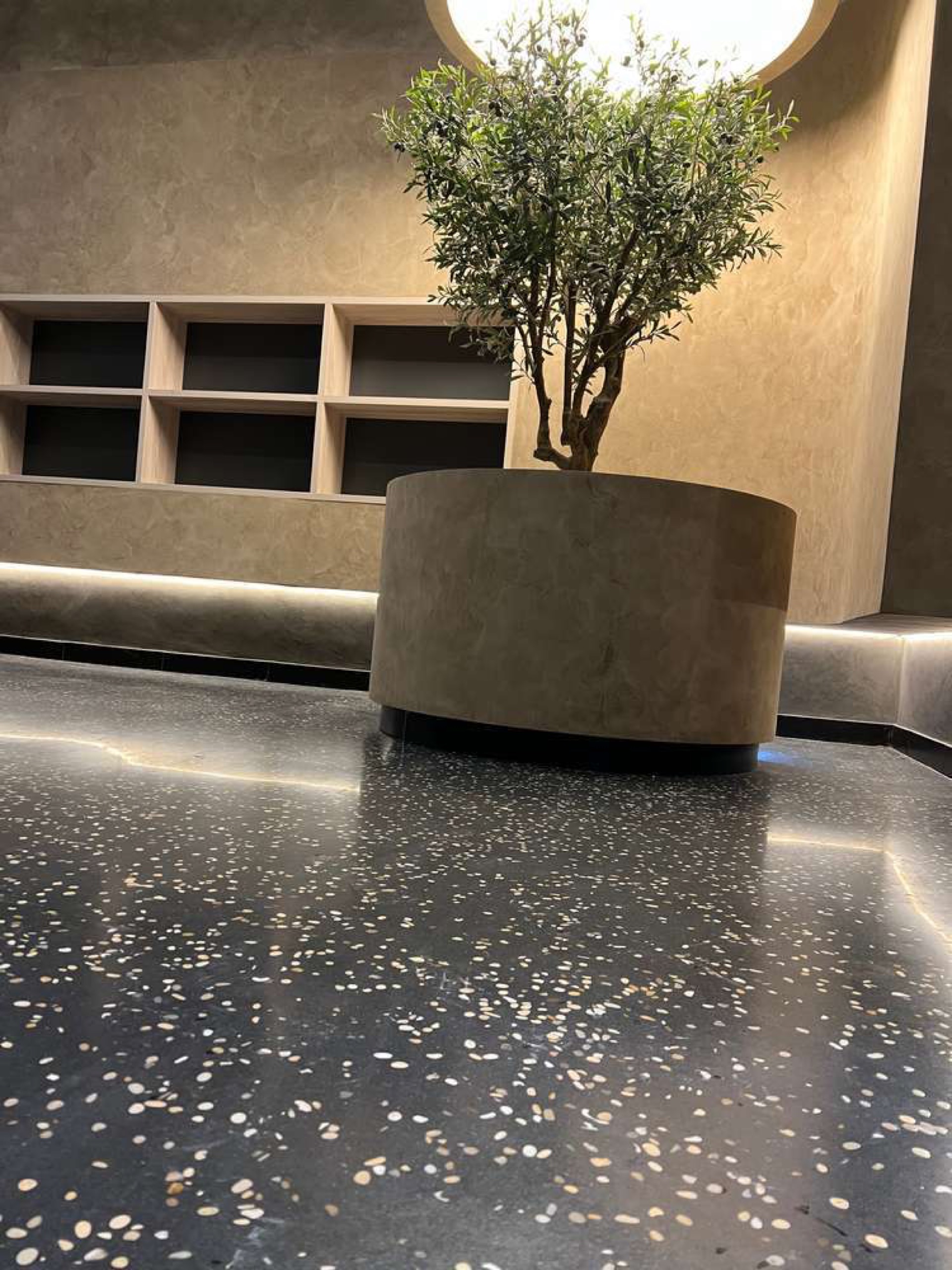 Terrazzo high-traffic floor