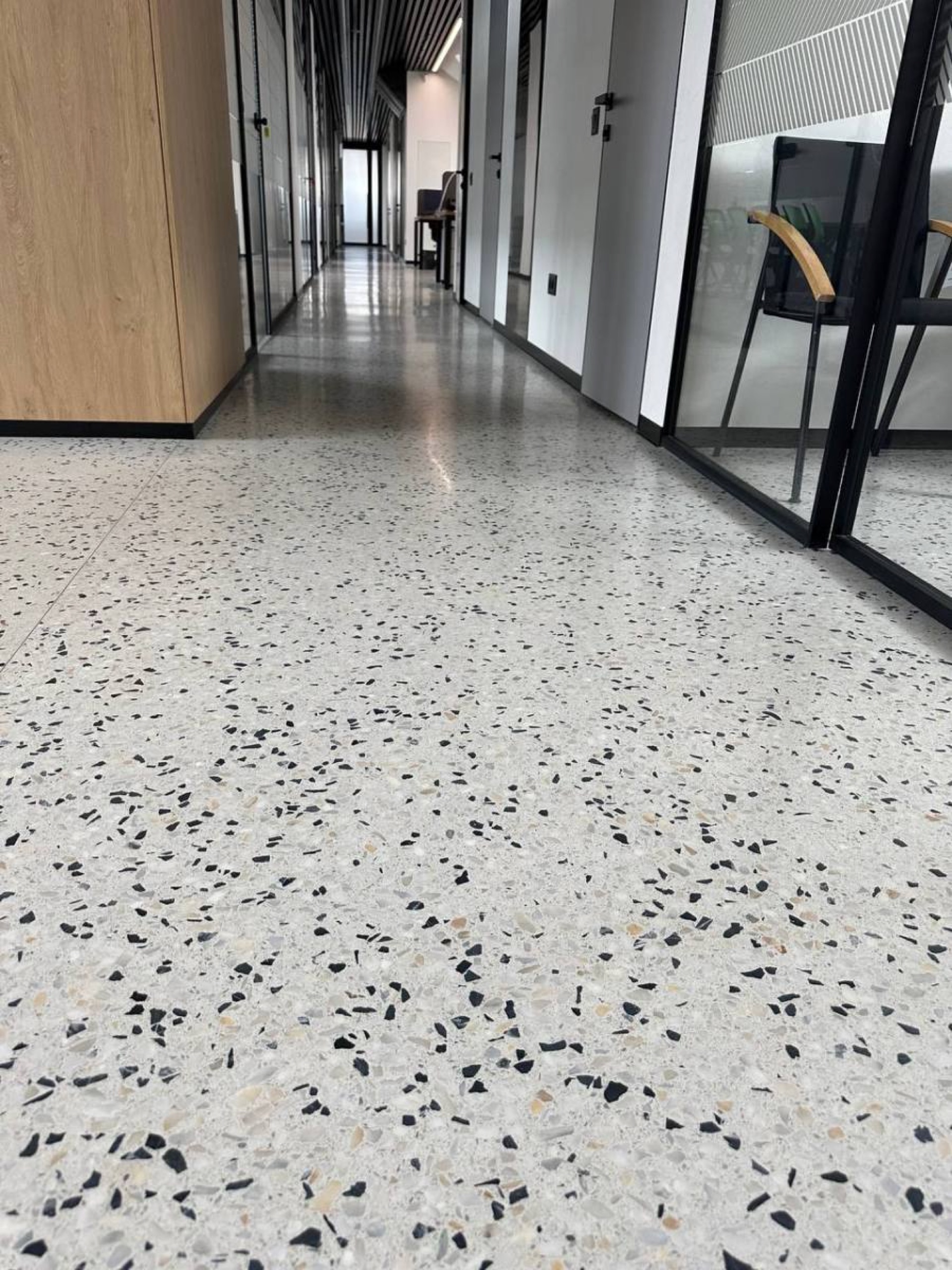 Lobby terrazzo finished